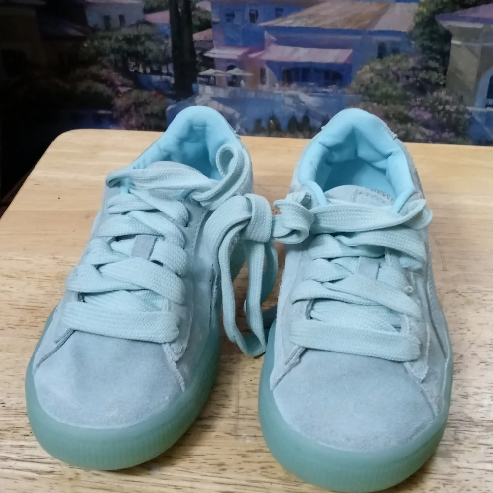 PUMA Classic 🏃 “Suede Classic Ice Mix“ Size 1.5C Child👦,Like🆕new!Gift It.🎁 - Picture 15 of 16